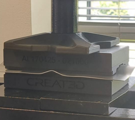 3D printed press tool pressing aluminium